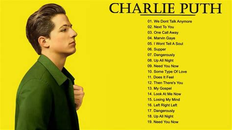 charlie puth songs list